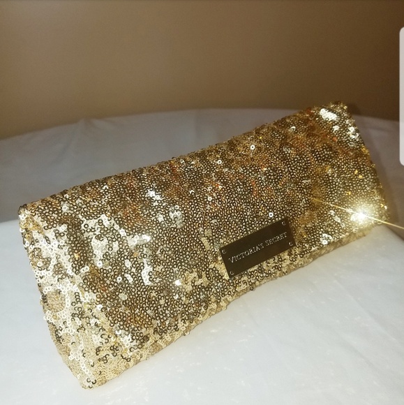 Victoria's Secret Golden sequins Clutch - Picture 4 of 6